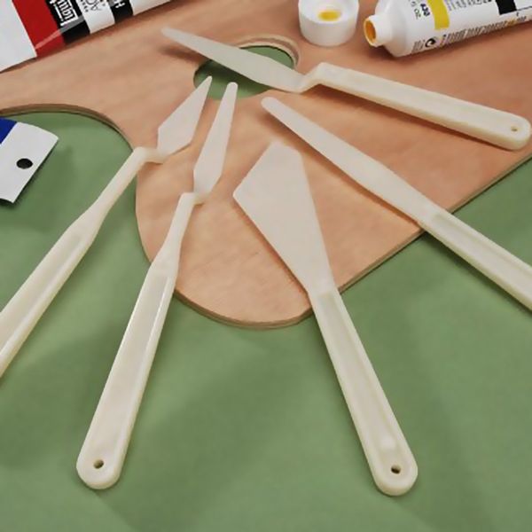 

5pcs plastic palette painting mixing tools for watercolors carving oil painting artist slc88