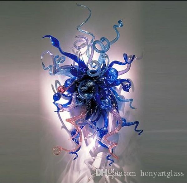 

art style design blown glass wall lamps mini and blue murano glass decorative wall sconce