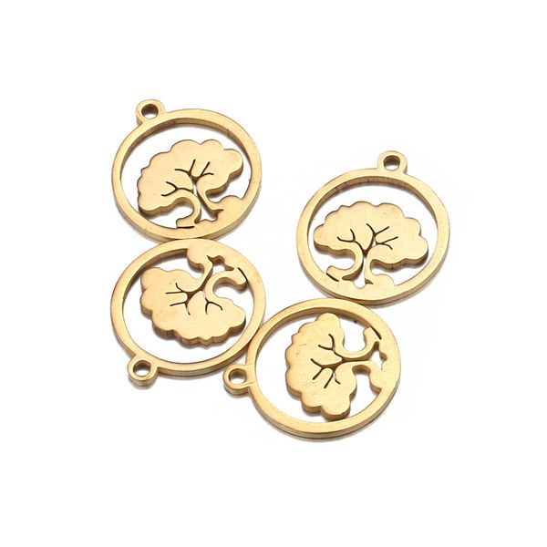 Círculo de Flor Plata 3 encantos Jewellery Supplies C1157