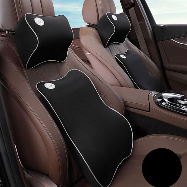 

new car headrest neck support pillow lumbar backrest pillow set space memory car cotton cushion