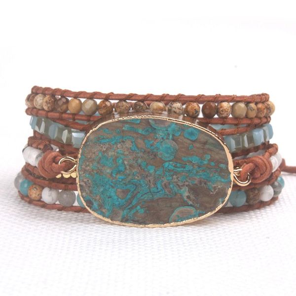 

5x wrap bracelet for women, Golden;silver