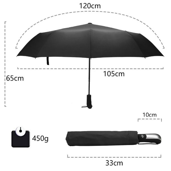 

large folding umbrella rain meters business men automatic umbrellas windproof male parasol dark blue and black