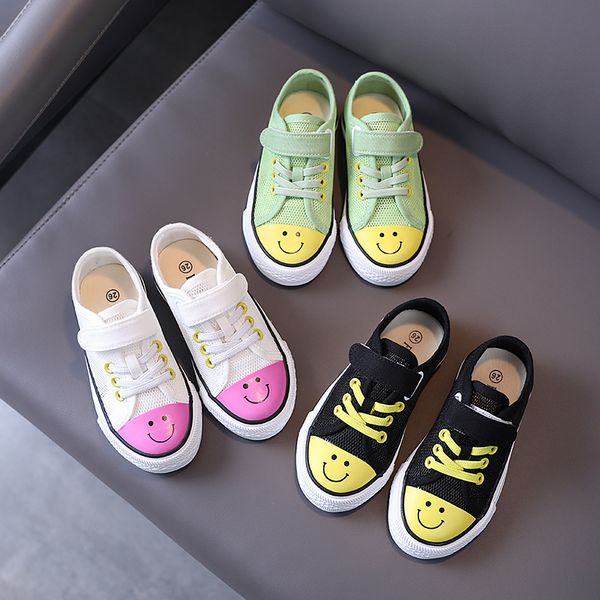 

2020 summer new children's casual shoes children canvas shoes soft bottom fashion sneakers kid boys girls sandals, Black;red