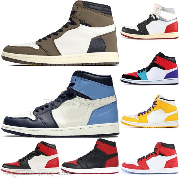 

discount new 1 og travis scotts cactus jack unc mens basketball shoes 1s 3 banned bred toe chicago men sports designer sneakers outdoor, White;red