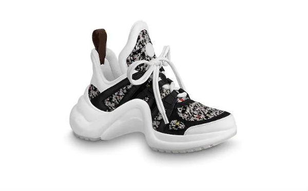 

2019 fashion new black casual shoes white blue monogram black archlight sneakers genuine leather trainers runner shoe