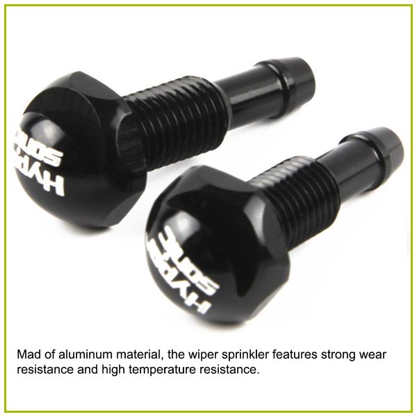 

windshield wiper sprinkler aluminum wiper spray head black car windshield parts accessories