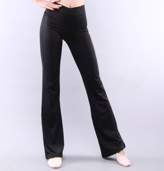 

women's sleek-fit dance long pants soft spandex dancewear black for spring summer s 2xl ing, Black;red