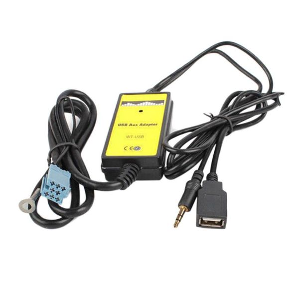 

автомобильный cd mp3 usb интерфейс адаптер aux in вход для a2 a4 a6 s6 a8 s4 s8 с мини iso 8p синий разъем