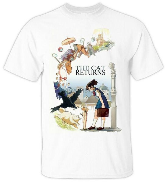 

cartoon the cat returns v1 neko no ongaeshi t shirt (white) all sizes s-5xl, White;black