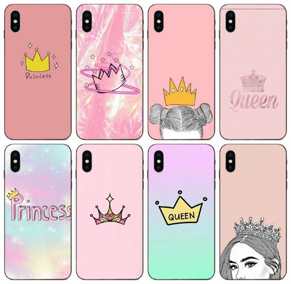 

tongtrade] pink princess crown чехол для apple iphone 11 pro x xs max 8 7 6 5 4 galaxy j5 j7 prime pro honor 8 8а 20s htc m9 plus крышки сл