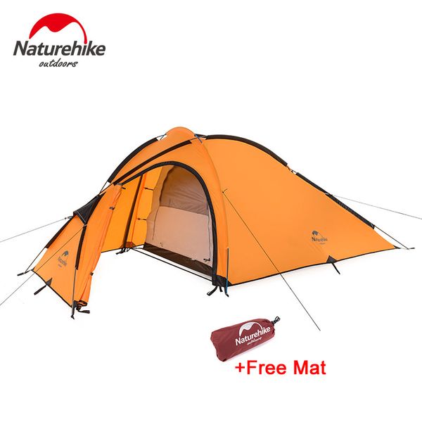 

naturehike hiby family tent 20d silicone fabric waterproof double-layer 2 person 3 season camping tent one room one hall