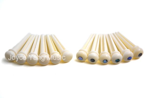 

set of 6pcs acoustic guitar bridge pins bone with shell dot wholesales
