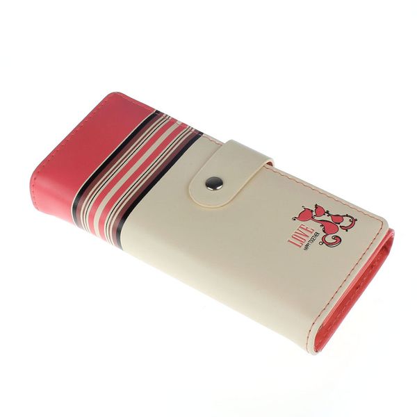 

new clutch checkbook money clip change bag purse handbag wallet love, Red;black