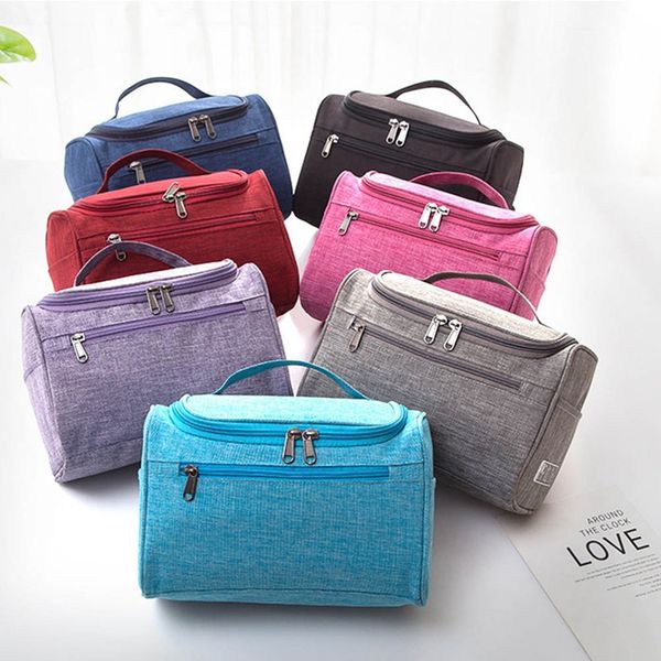 

1 pc wash bag large capacity cosmetic toiletry storage bag portable travel cosmetic business wash organizer handbag dropship