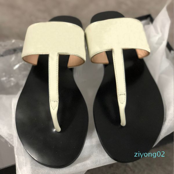 

luxury designer slides women flip flops leather women sandal with double metal black white brown slippers summer beach sandals us11 z2