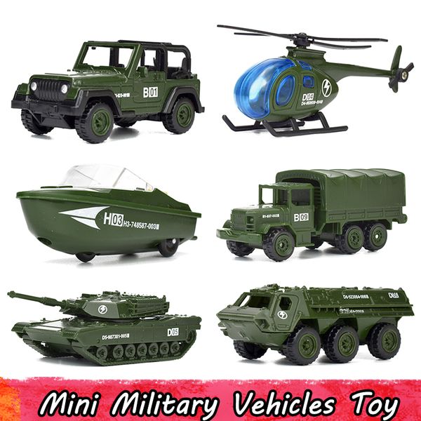 

6 шт./компл. мини-сплав военные автомобили модель автомобиля игрушки для детей лит