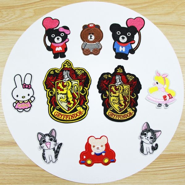 

order clothing bags three-dimensional doll embroidery doll embroidery and accessories of embroidered badge with adhesive, Blue;gray