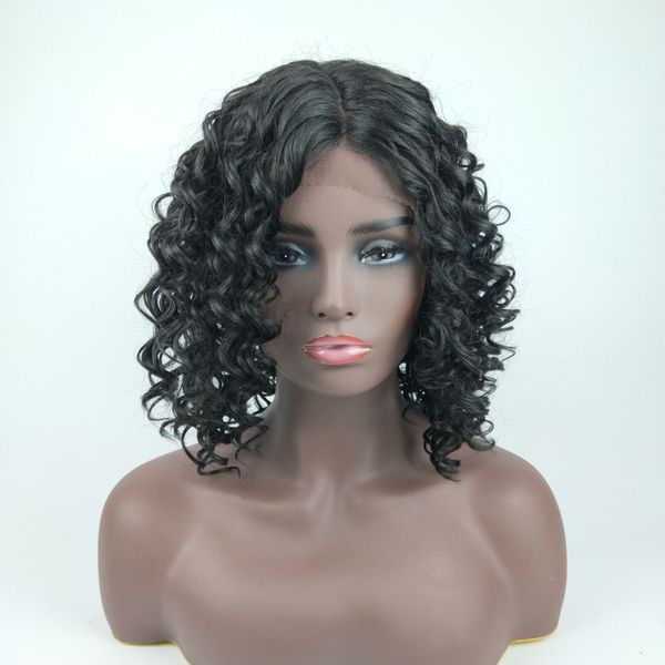 

beauty synthetic lace front wig afro kinky curly natural black wigs for women hairline 1b heat resistant wigs for black women fiber