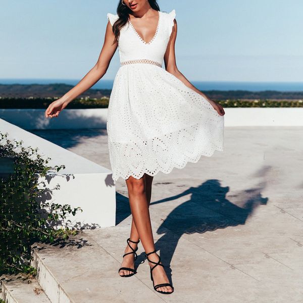 

для женщин платья женская одежда sexy женщин летнее платье backless v шеи рябить хлопка кружевном платье vintage отдыха короткие женщины ves, Black;gray