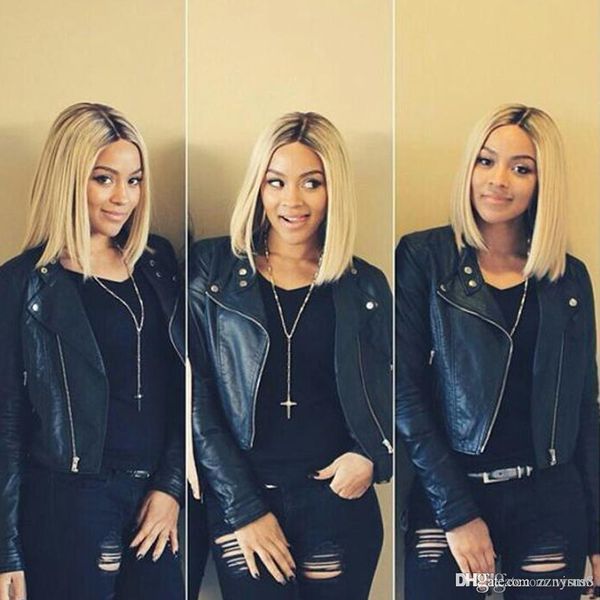 

16 inches ombre wigs short bob curly wavy lace front wigs heat resistant synthetic lace front wigs for black women fzp86