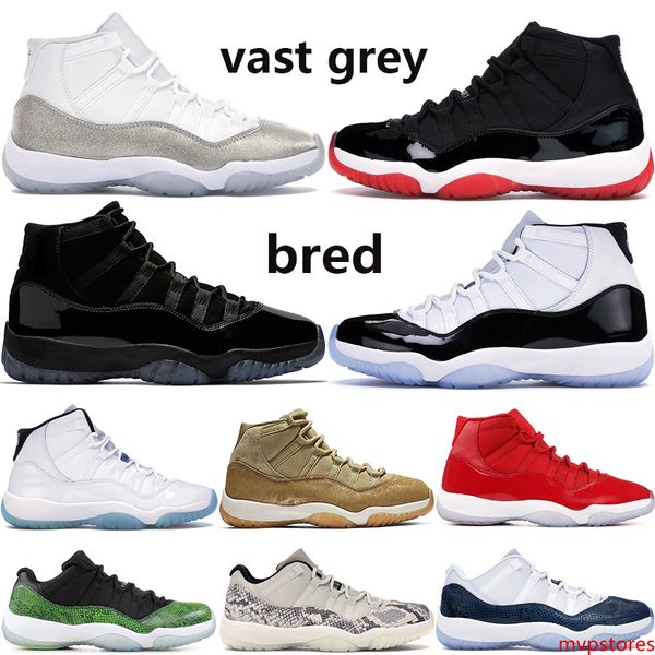 

new vast grey bred 11 11s jumpman basketball shoes men women concord 45 cap and gown legend blue nightshade mens trainers 36-47