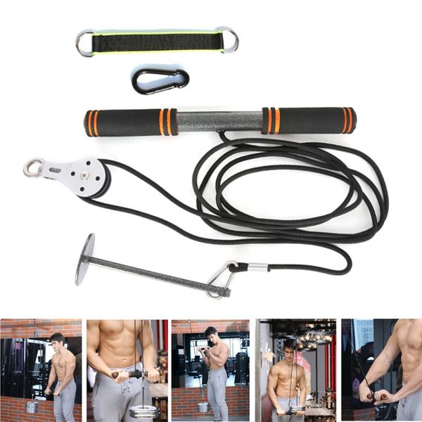 

w diy fitness pulley cable system loading pin lifting triceps rope machine workout adjustable length gym sport accessories