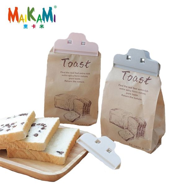 

2pcs/lot portable new kitchen storage food snack seal sealing bag clips sealer clamp plastic tool bag clips