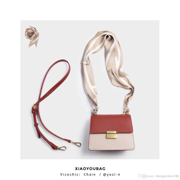 

scarf hit color small square bag on a new small messenger bag handbags new 2019