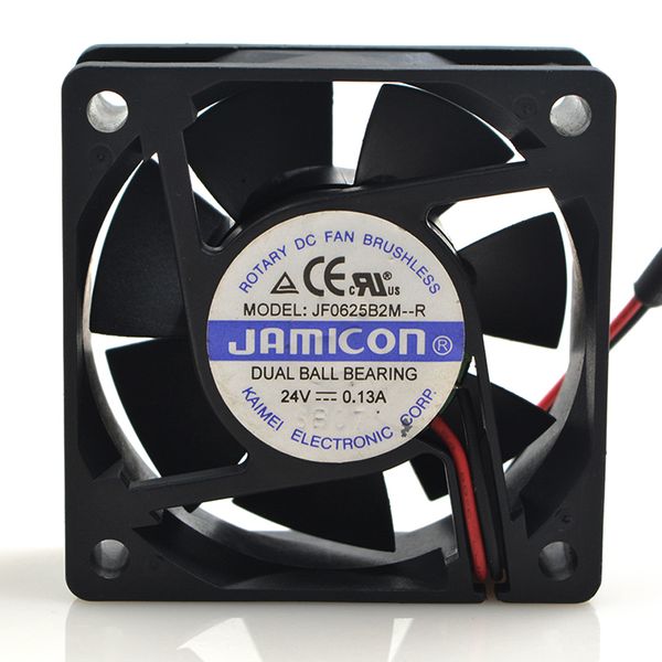 Jamicon para JF0625B2M-R 6025 6 CM 60 * 60 * 25mm 0.13a 2.4 W Inversor Ventilador de refrigeração 2 fios 2pin DC24V