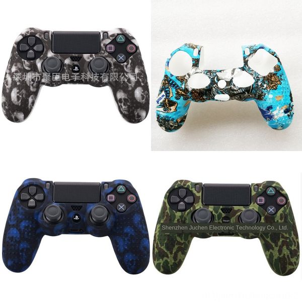 

escgo резинового чехла контроллер ps4 цвета силикон игры мягких gamepads кожи случае крышка для розового контроллера ручки игры аксессуаров