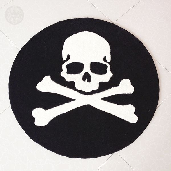 

100% acrylic thick skull carpet for living room and bedroom rug gray and black soft carpet kids room tapete customized