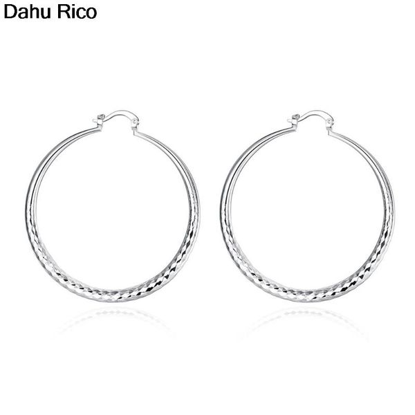 

different lines on surface anneaux boucle oreille brincos women feminino silver color marcas hindu indie dahu rico hoop earrings, Golden;silver