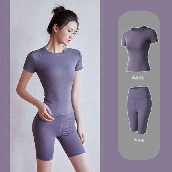 

2020 women yoga set 2 piece set workout clothes sports short and leggings sports wear gym clothing fitness active wear, White;red