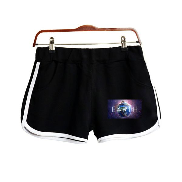 

2019 shorts lil dicky earth 2d print women clohtes 2019 casual harajuku ladies summer summer shorts k-pops plus, White;black