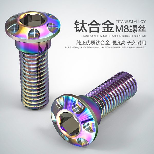 

motorcycle accessories hexagonal screws m8 general titanium alloy screws color personalized car styling motocross spirit beast
