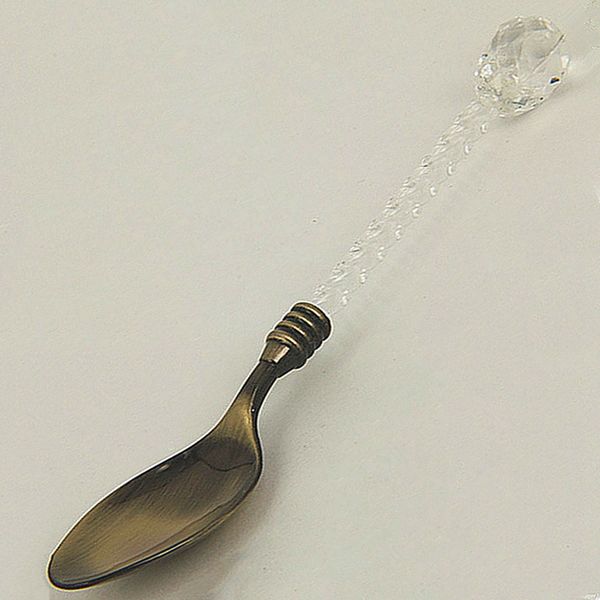 

crystal handle tea coffee spoon ice cream spoon dessert ladle scoop for home/bar
