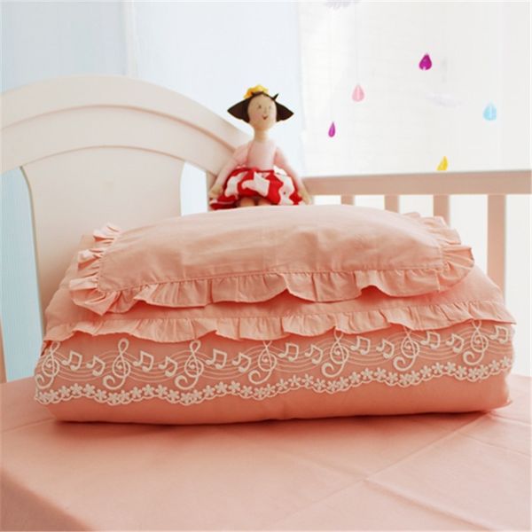 

bedding sets 2pcs/set baby set cute lace princess pattern born crib kit bed quilt + pillow infant cot