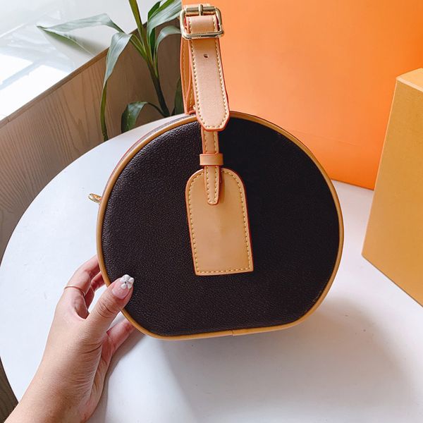 

classic print flower handbags purses round cakes packages genuine leather apple package evening bag single shoulder crossbody bag