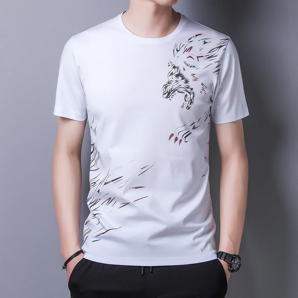 

2020 men's explosion models summer casual round neck short sleeve t-shirt compassionate men men tide thin loose t-shirt, White;black