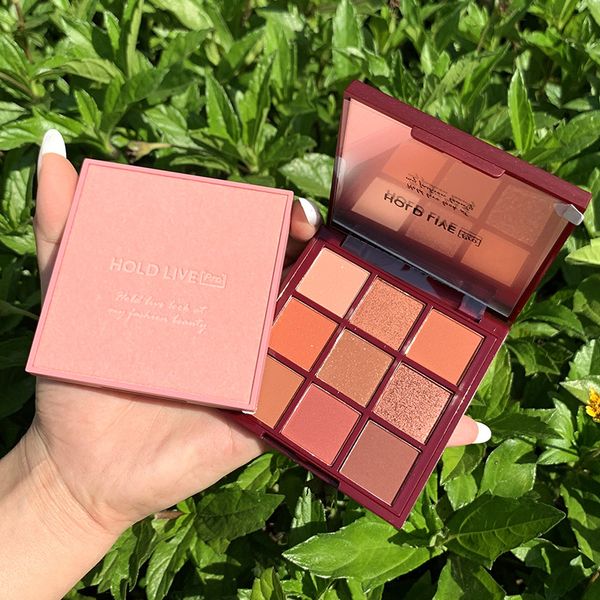 

eye shadow honey peach eyeshadow powder9 colors velvet shimmer shinny matte nude eyes makeup party queen for office lady students