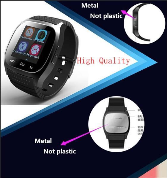 

тенденция водонепроницаемый смарт-часы м26 bluetooth смарт часы с из светодиодов alitmeter музыкальный плеер шагомер для apple, ios андроид