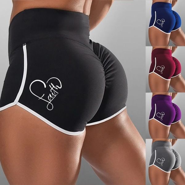 

Women's high waist hip yoga running shorts