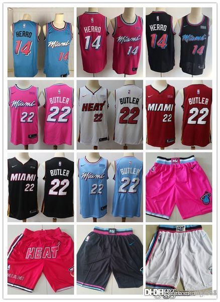 

mens miami heat city edition 14 tyler herro 22 jimmy butler basketball shorts basketball jerseys white black red blue