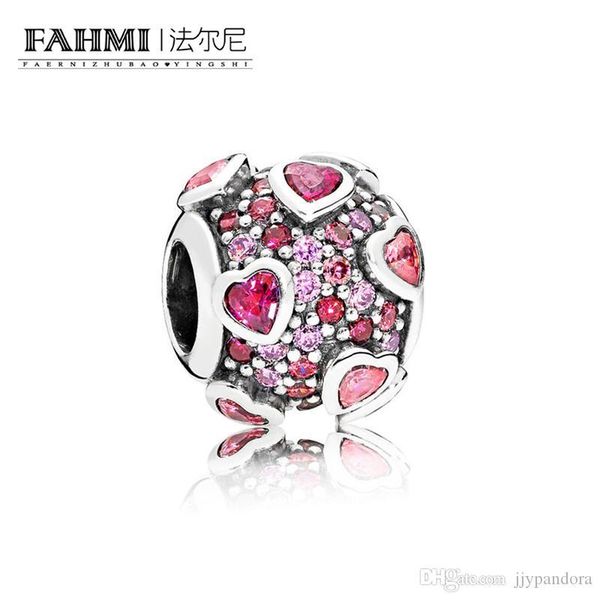 

fahmi 100% 925 sterling silver 1:1 original 796555czsmx authentic temperament fashion glamour retro bead wedding women jewelry, Black