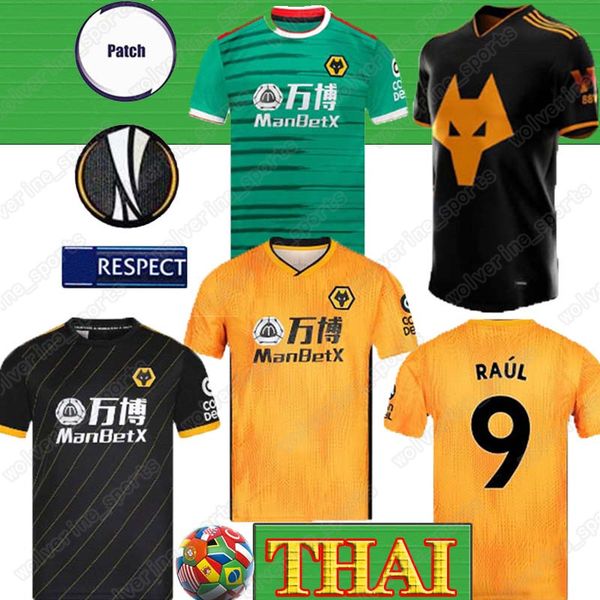 

Thai men kid 19 20 wolve occer jer ey wolverhampt cutrone raul neve 2019 2020 wolverhampton wanderer football et diogo j uniform, Black;yellow