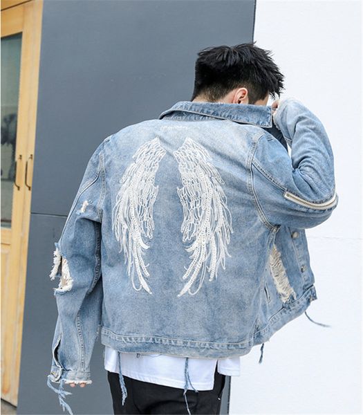 

feather designer mens jackets holes longs slim mens outerwears embroidery lapel neck fashion mens short coats with zipper, Black;brown