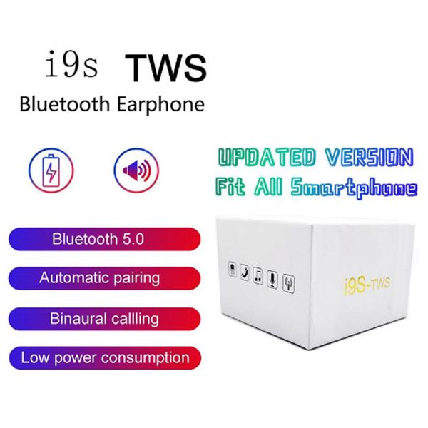 

in stock i9s tws wireless mini bluetooth headset stereo headset sports wireless headset silicone cover, dhl transport