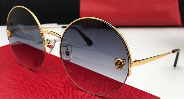 

2018 new fashion designer sunglasses 1084 retro round metal frame vintage fashion style popular design style with box, White;black