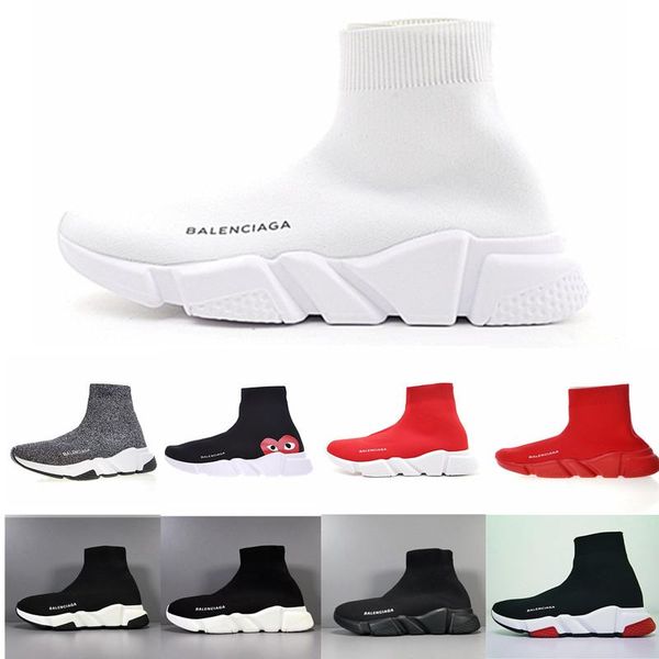 

designer brand balenciaga shoes 2020 new arrivlas luxurys fashion luxurys for women men speed trainer off red triple black flat, Blue;gray