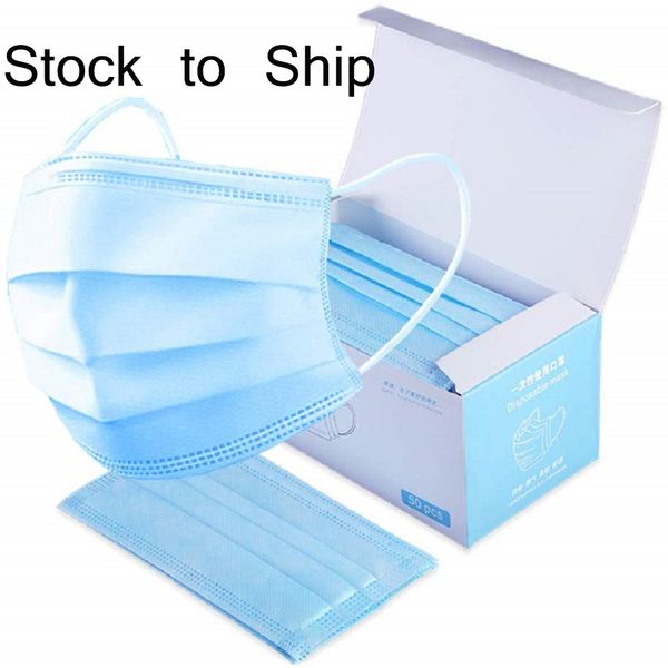 

dust 50pcs mouth face mask filter disposable masks for breathing not n95